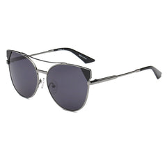 Aspen - Women Trendy Mirrored Lens Cat Eye Sunglasses