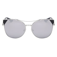 Aspen - Women Trendy Mirrored Lens Cat Eye Sunglasses