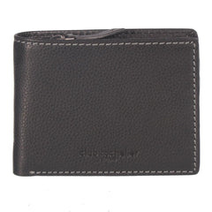 Men's Slim Full Leather Wallet with Zippered Pocket