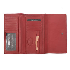 Ladies Medium Full Leather Clutch Wallet