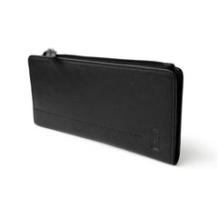 Ladies Slim Clutch Wallet With Top Zipper