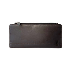 Ladies Slim Clutch Wallet With Top Zipper