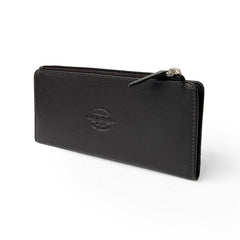 Ladies Slim Clutch Wallet With Top Zipper