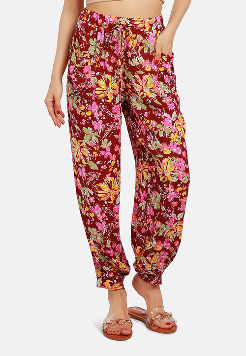 Floral Printed Harem Pants