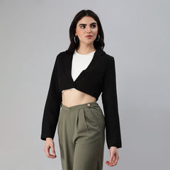 Cropped Tailored Blazer