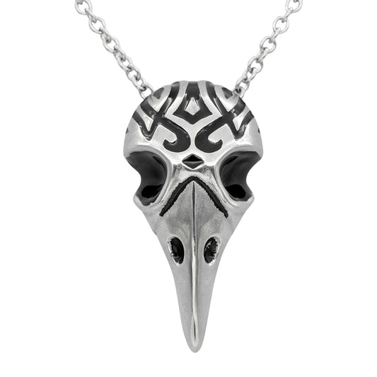 Tribal Crow Skull Necklace