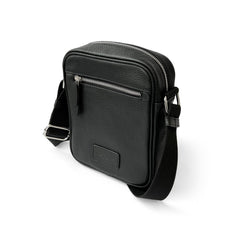 Unisex Leather Top Zipper Crossbody Bag