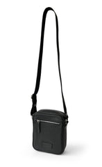 Unisex Leather Top Zipper Crossbody Bag