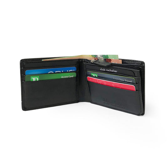 Men's Slim Wallet With Zippered Pocket