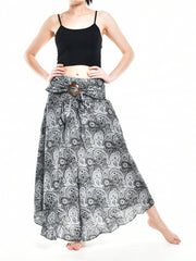 Bohotusk Black Orbit Long Skirt With Coconut Buckle (& Strapless