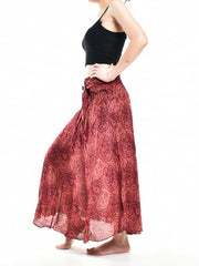 Bohotusk Red Orbit Long Skirt With Coconut Buckle (& Strapless Dress)