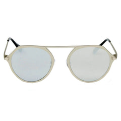 DRESDEN | Modern Flat Top Slender Round Sunglasses