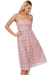 Checkered Midi Dress Slip Dress