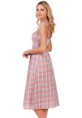 Checkered Midi Dress Slip Dress