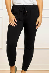 Angie Chic Quality Sweatpants Drawstring Black