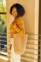 Knitted Scalloped Edge Tote