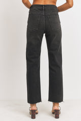 JBD HIGH RISE SCISSOR CUT CLEAN STRAIGHT LEG JEAN