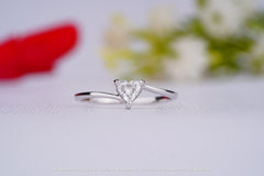 Heart Brilliant Cut Lab Grown Diamond Ring