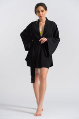 Black Mini Kimono