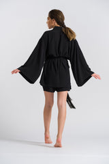 Black Mini Kimono