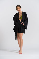 Black Mini Kimono