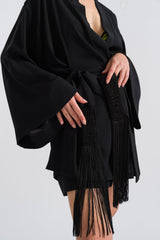 Black Mini Kimono