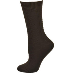 Chevron Pattern Medium Weight Bamboo Crew Socks 3 Pair Pack