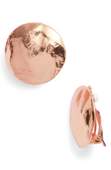 Shell disc clip Earrings