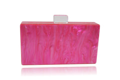 Electric Pink Acrylic Box Clutch