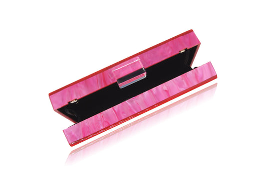 Electric Pink Acrylic Box Clutch