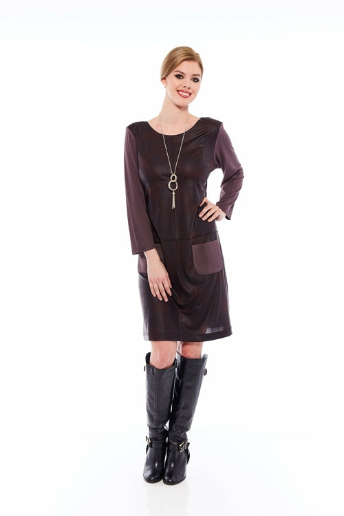 THE ALL DAY LONG DRESS IN NUT BROWN