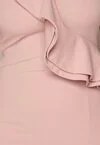 Bandeau Tuck Body-Conscious Dress in Pink