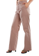 Flared Hem High Waist Pants