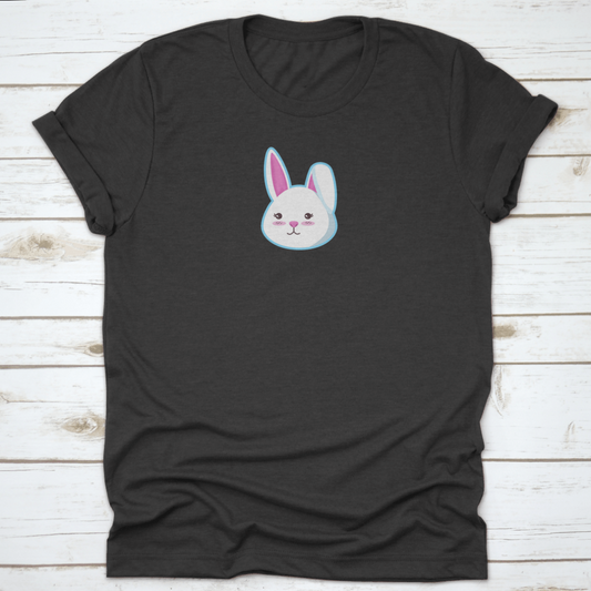 Attractive Cute Bunny Head With Left Ear Closed Tee Design