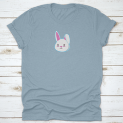 Attractive Cute Bunny Head With Left Ear Closed Tee Design