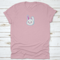 Attractive Cute Bunny Head With Left Ear Closed Tee Design