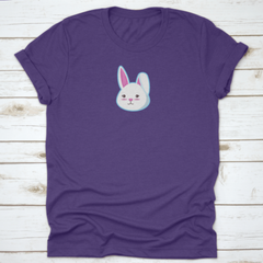 Attractive Cute Bunny Head With Left Ear Closed Tee Design