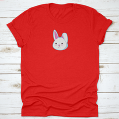 Attractive Cute Bunny Head With Left Ear Closed Tee Design