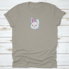 Attractive Cute Bunny Head With Left Ear Closed Tee Design