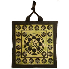 Aum Sanskrit Symbol Lotus Chakra Tie Dye Market Tote Bag Canvas