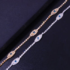 Beach Women Crystal Anklet Vintage Evil Eye Anklet Bracelet