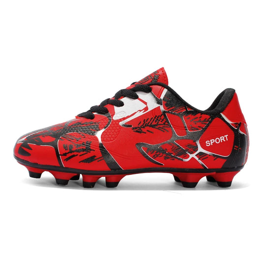 Cheap Red Soccer Shoes Boys Girls TF/FG Sport Football Shoes Children