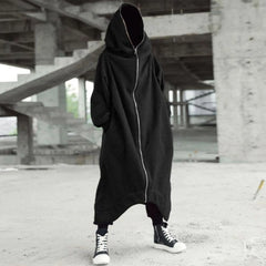 Fashiona Dark Style Long Sweatshirt Coat Gothic Streetwear Loose