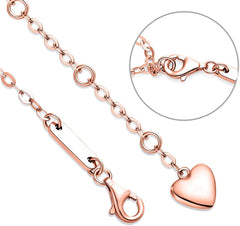 White  Elements Infinite Pendant Chain Bracelet in 14K Rose Gold