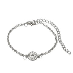 5 Piece Pav'e Loveknot Bracelet Silver Set