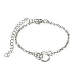 5 Piece Pav'e Loveknot Bracelet Silver Set