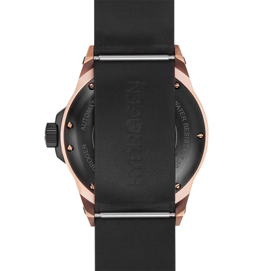 Vento Black Rose Gold Leather