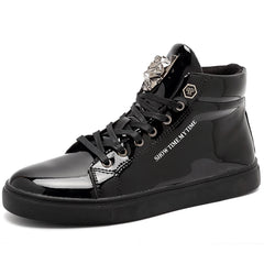 Spring New Stylish High Top Men Sneakers Silver Luxury Designer Men