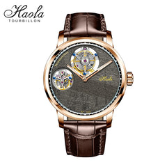 Haofa Luxury Double Tourbillon Mechanical Watch For Men Sapphire