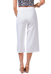 High Rise Cropped Culottes Trousers